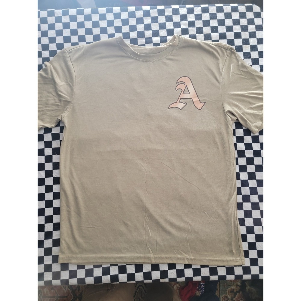 Los Angeles Coconut Tree‎ Graphic T-Shirt Tan Casual Tee Mens L/XL